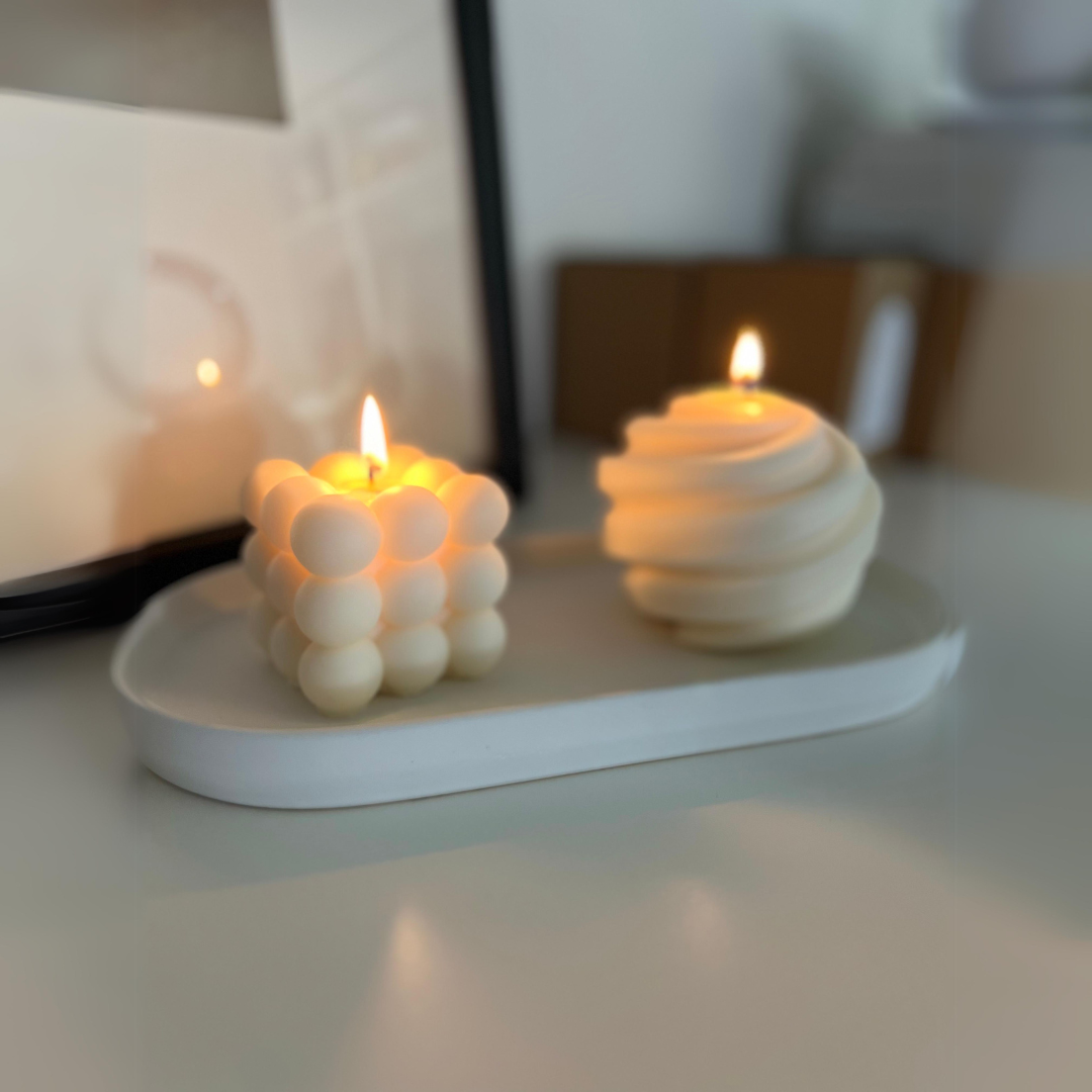Swirl Decor Candle