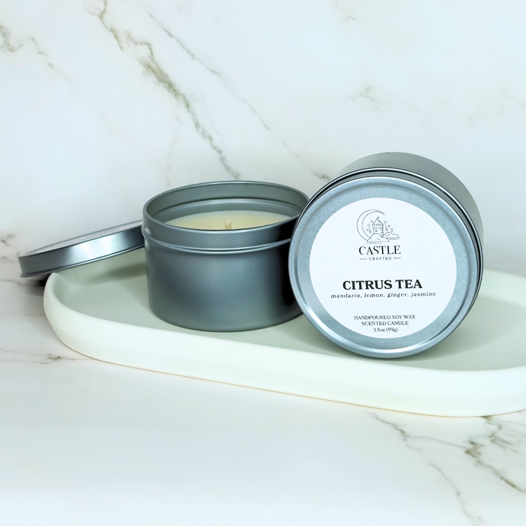 Citrus Tea - 100% Soy Wax Candle tin (5oz)