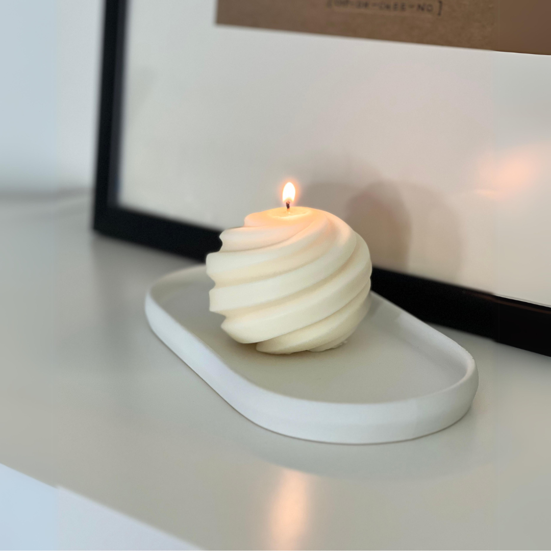 Swirl Decor Candle