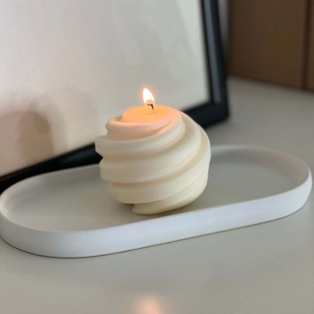 Swirl Decor Candle